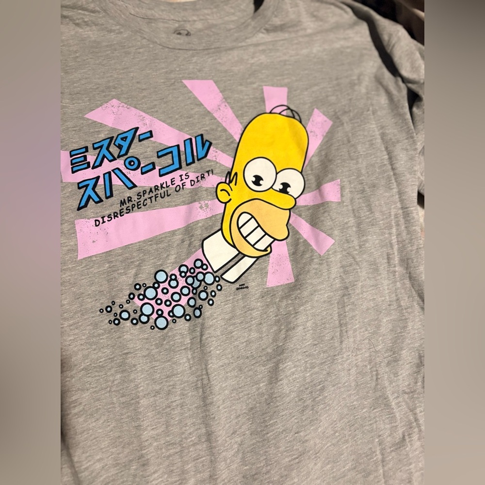 The Simpsons Homer Mr Sparkle Graphic Tee-Adult Unisex Size XL